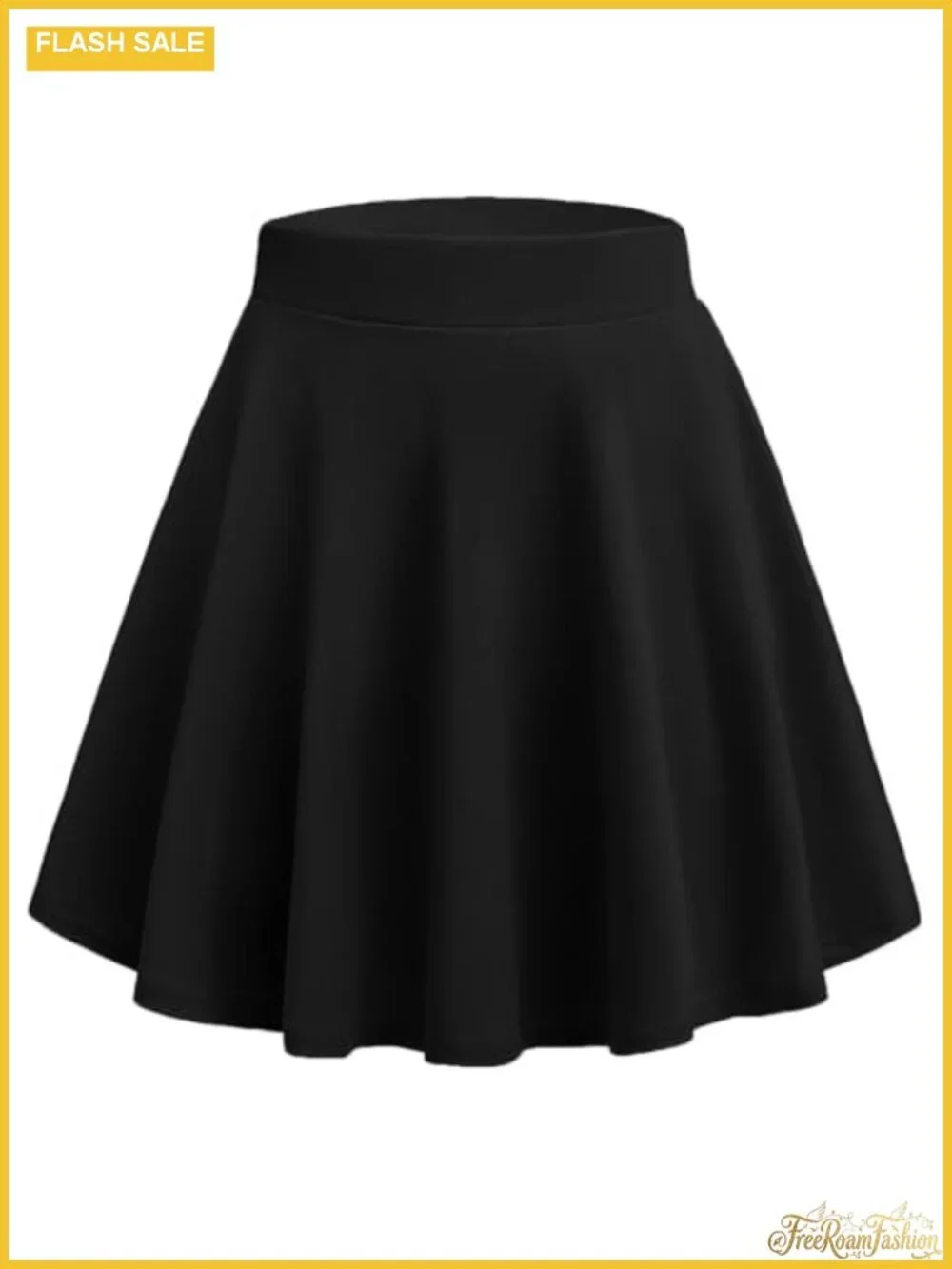 Zeagoo Women's Mini Skater Skirt Stretch High Waist A-Line Party Club